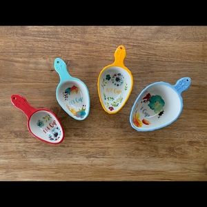 Pioneer Woman Willow Ceramic Measuring Scoop Set